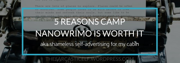 5 Reasons Camp NaNoWriMo is Worth It // aka shameless self-advertising for my&nbsp;cabin